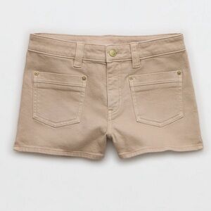 AE Stretch Denim Perfect Shortie Taupe Beige 12